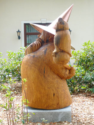 Holz Skulptur Der Zauberer